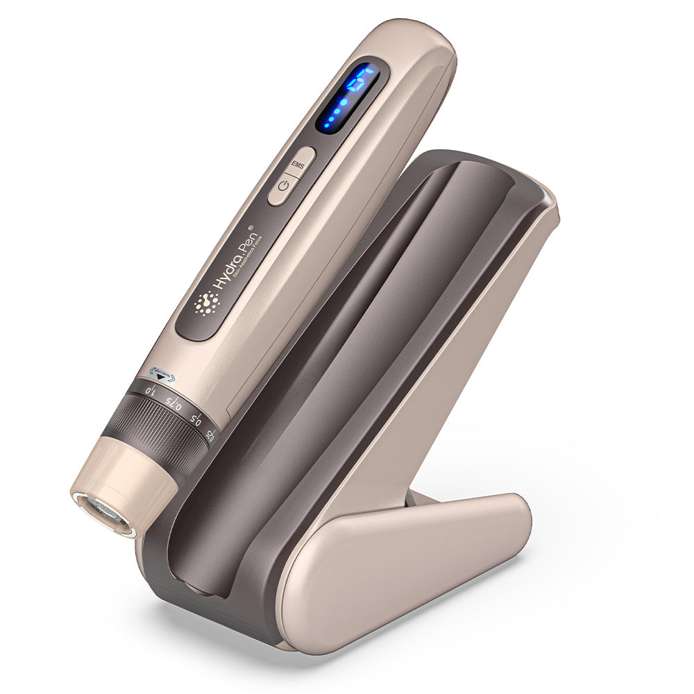 Hydra Pen H5 dorado champán con cartucho, tapa protectora y base a juego