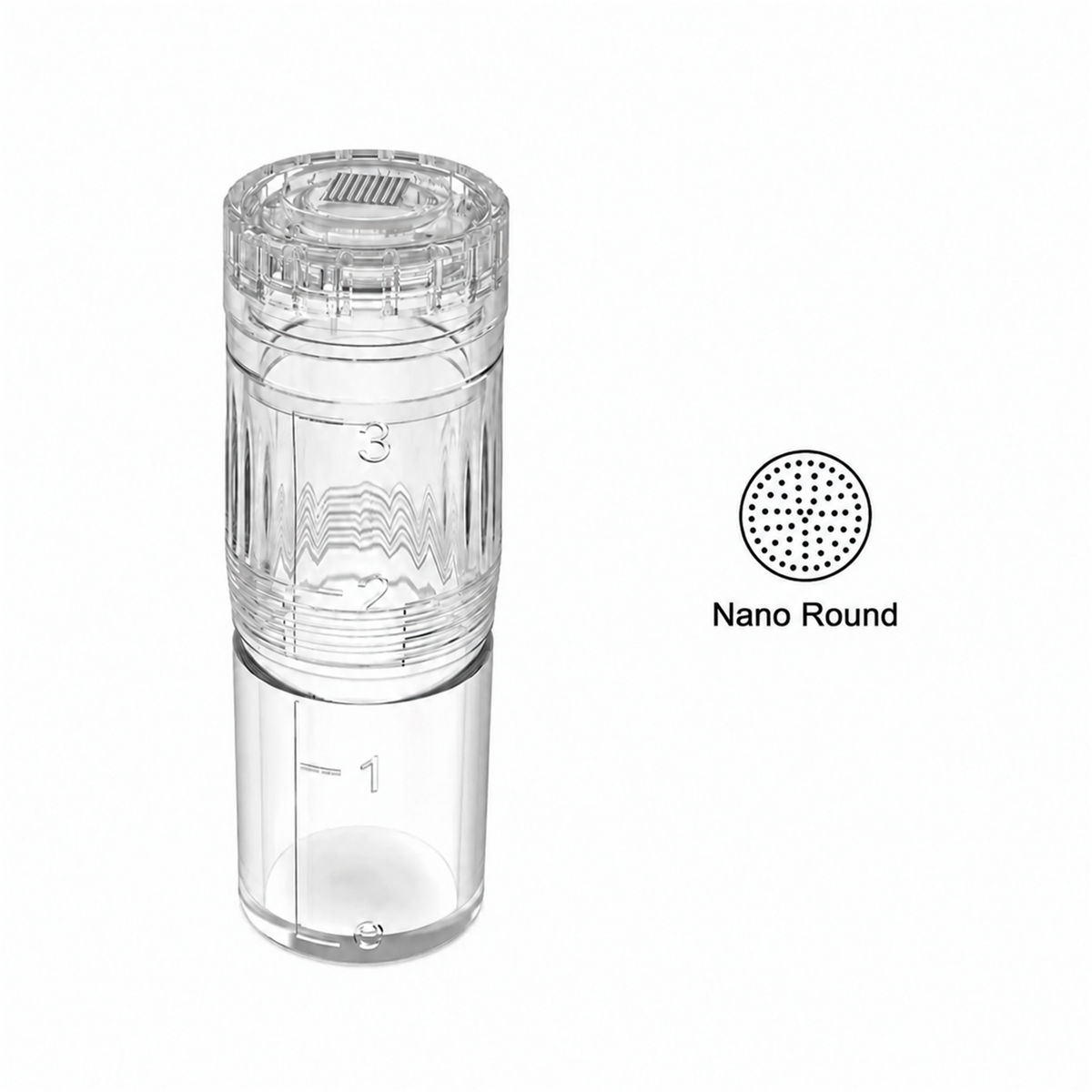 Cartucho Nano redondo H3/H5 con depósito y esquema circular de puntas