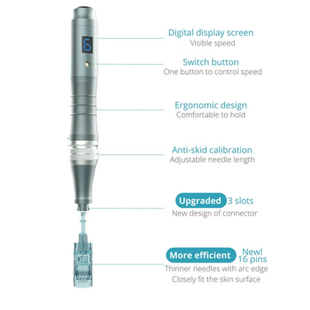 Ilustración M8 con pantalla, botón, anillo y conector identificados